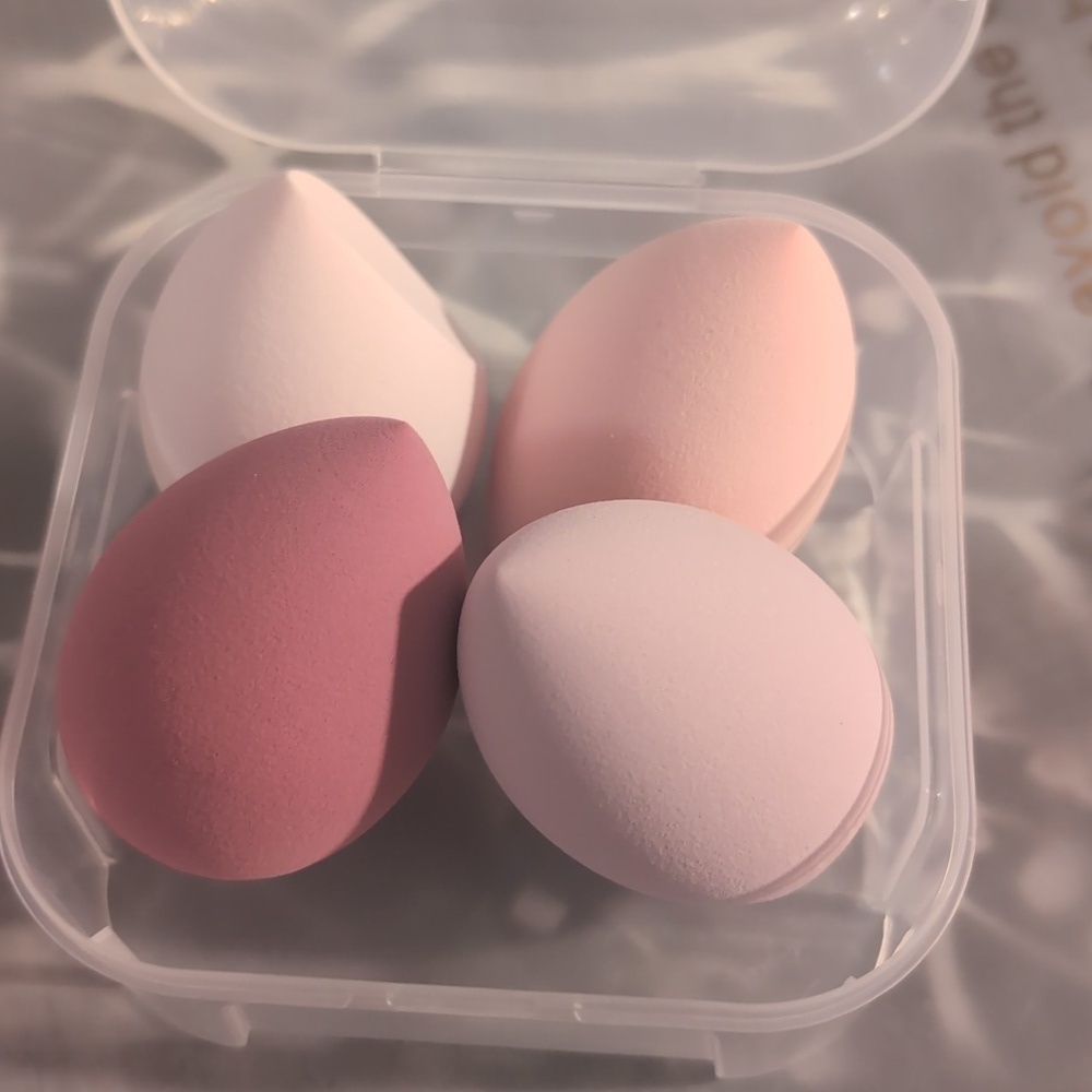 WANBY Makeup Sponges 4 Pcs Blender Sponges Set Latex Free Makeup Blenders